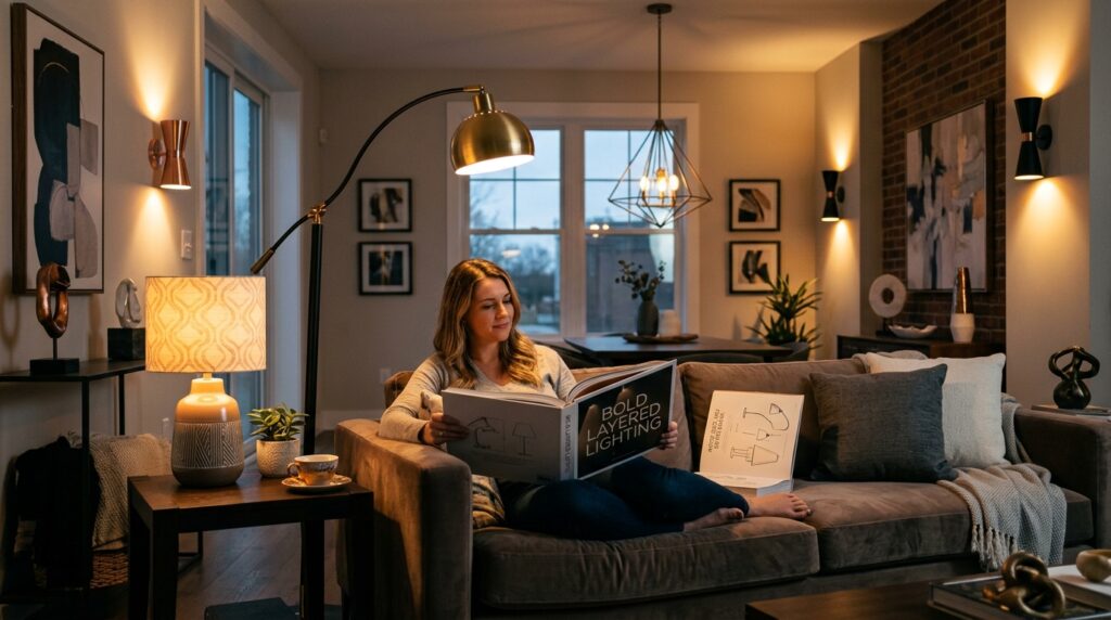 Bold Layered Lighting