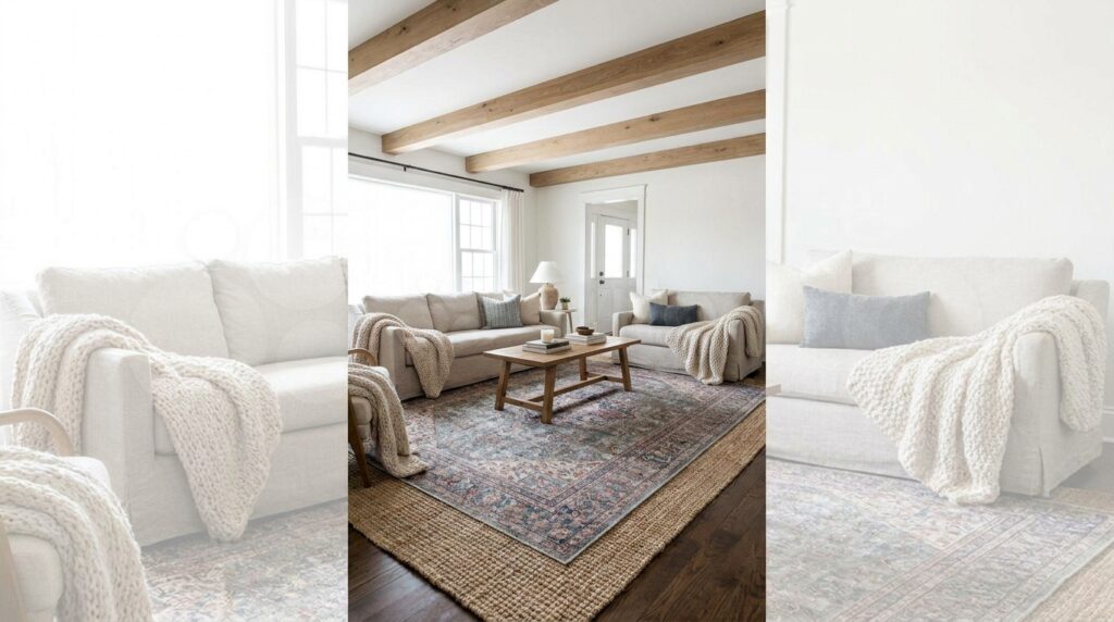 Layered Rug Look