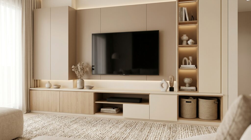 Neutral Entertainment Wall