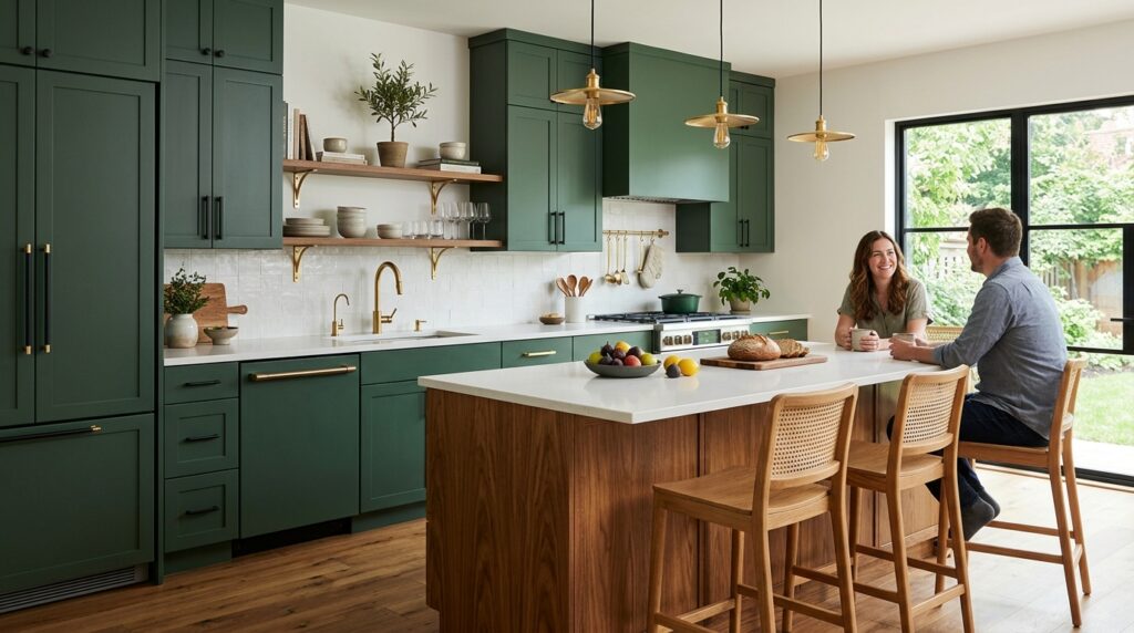 Modern Green Kitchen Design