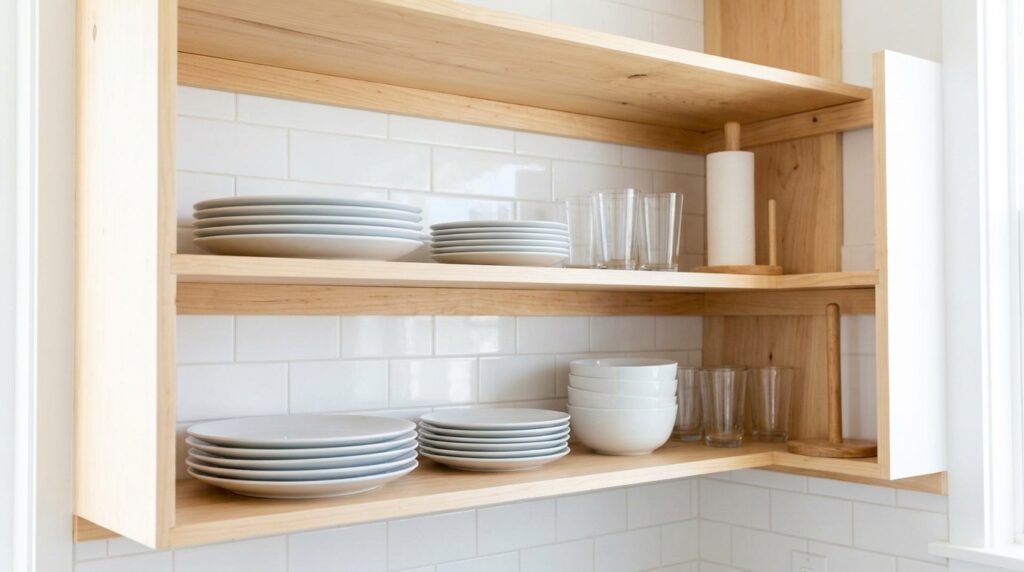 Open Kitchen Shelves
