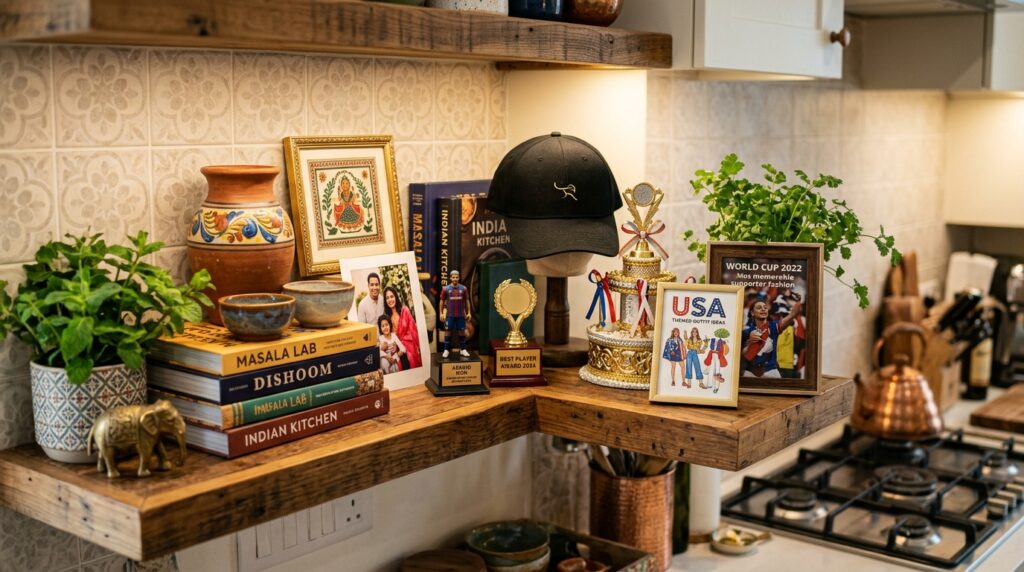 Styled Kitchen Shelf
