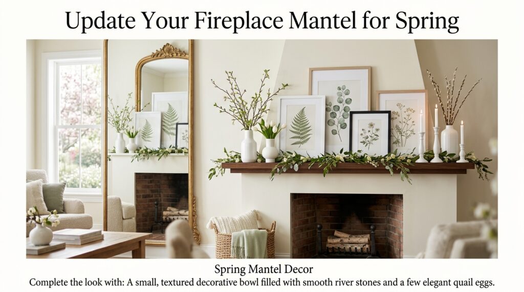 Spring Mantel Decor