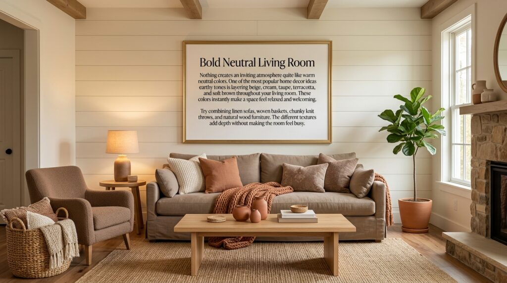 Bold Neutral Living Room