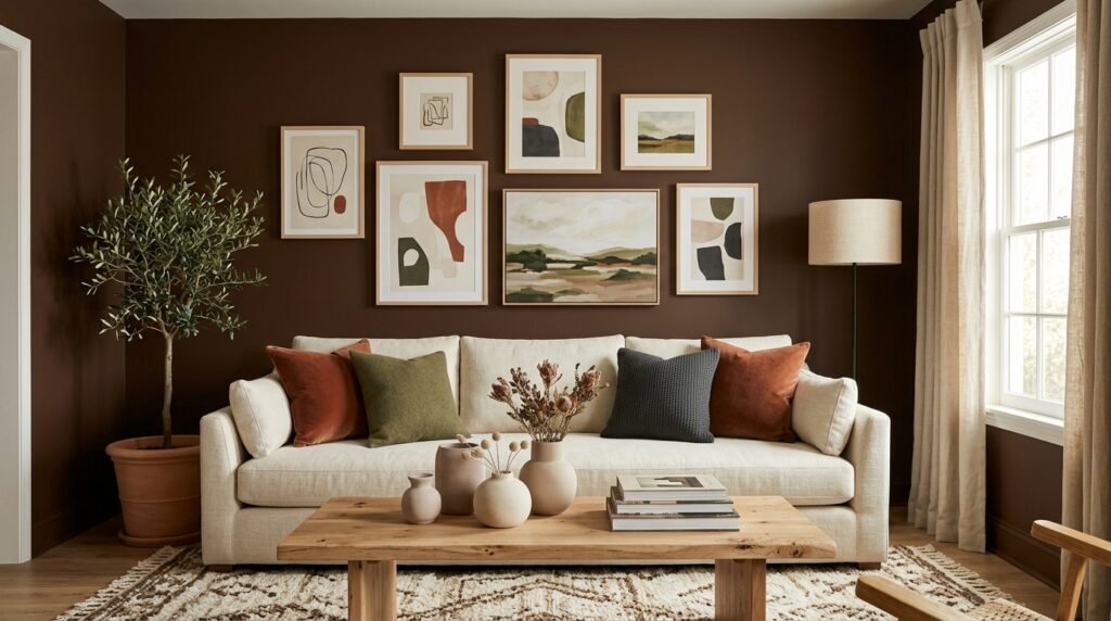 Brown Living Room