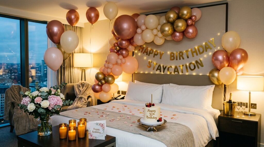 Luxury Hotel Birthday Setup